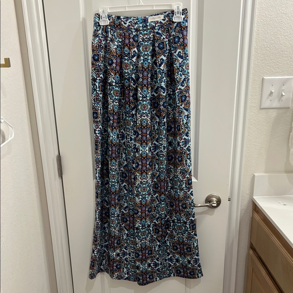 High waisted pleated wide leg pants